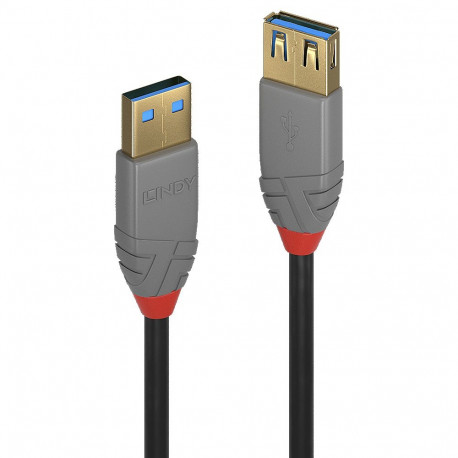 USB 3.0 pikenduskaabel A - A 0.5m, ANTHRA, must