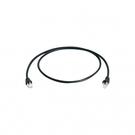 Patch cord S/FTP Cat6a (ISO/IEC), 1m MP8 FS500, LSZH, black, 1:1