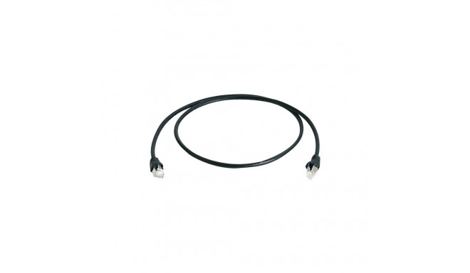 Patch cord S/FTP Cat6a (ISO/IEC), 1m MP8 FS500, LSZH, black, 1:1