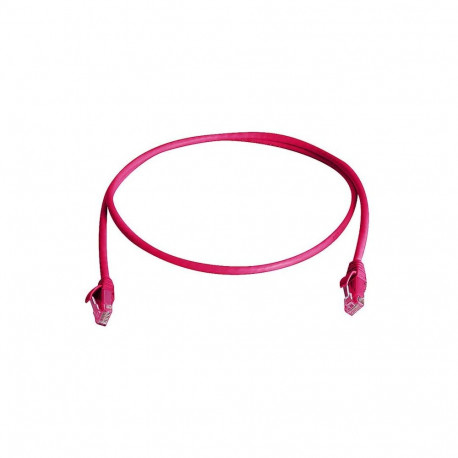 Patch cord S/FTP Cat6a (ISO/IEC), 1m MP8 FS500, LSZH, red, 1:1