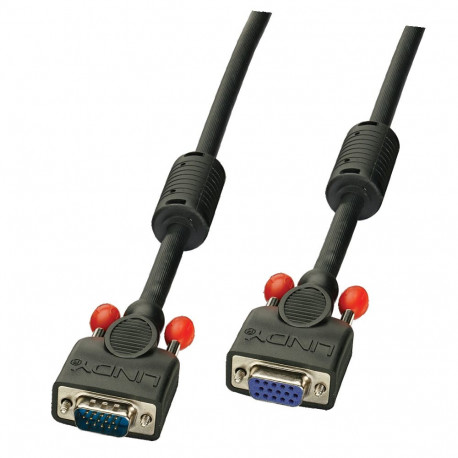 VGA pikenduskaabel 0.5m, must ferriitidega