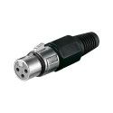 XLR 3 pesa kaablile, must