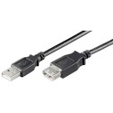 USB 2.0 pikenduskaabel A - A 0.6m, must