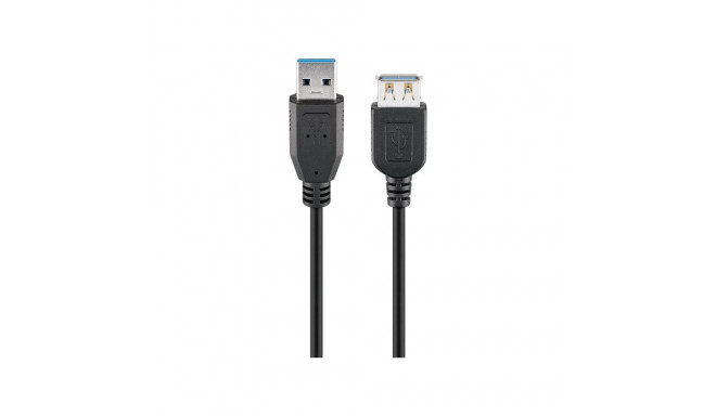 USB 3.0 pikenduskaabel A - A 5.0m, must