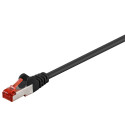 Network cable CAT6 S/FTP 1.5m, black, PiMF, LSZH, CU