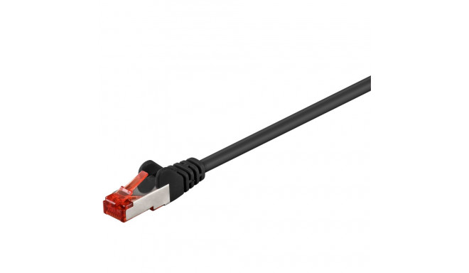 Network cable CAT6 S/FTP 1.5m, black, PiMF, LSZH, CU