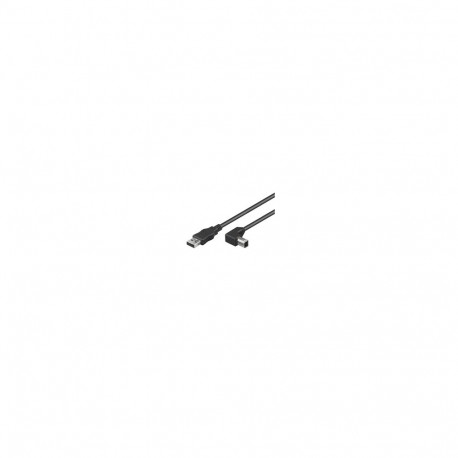 USB 2.0 kaabel A - B nurgaga 1.0m, must