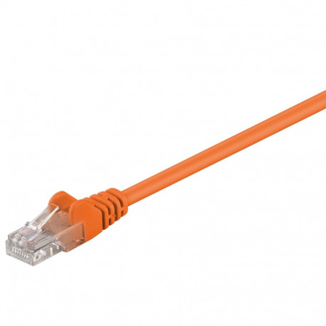 Cat5e Network cable, U/UTP 2xRJ45 plug unshielded orange 0.25m