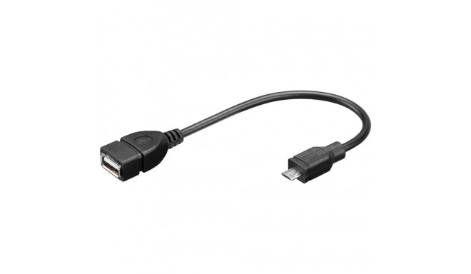 USB Adapter 0.20.0m, A jack > Micro B plug; OTG USB On The Go