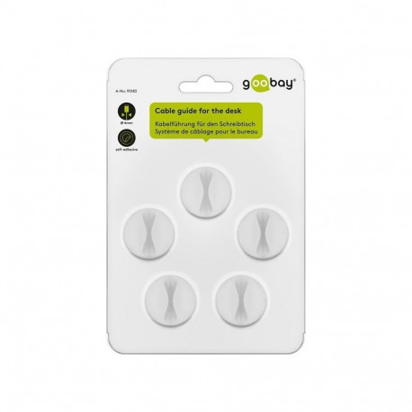 Juhtme hoidik (5tk), isekleepuv / valge