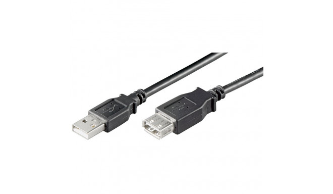 USB 2.0 pikenduskaabel A - A 1.8m, must