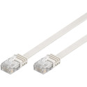 Cat5e Network cable flat cable U/UTP unshielded 2xRJ45 plug white 2m