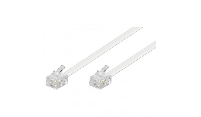 Western cable 2xRJ11 modular plug 4 pin 1:1