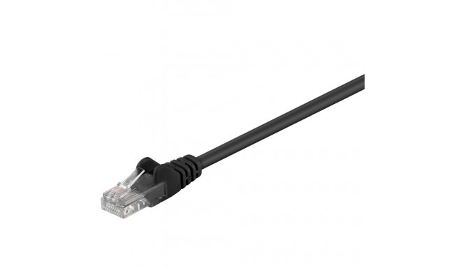 Cat5e Network cable, U/UTP 2xRJ45 plug unshielded black 2m