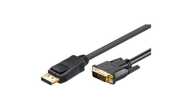 DisplayPort - DVI-D Dual Link kaabel 1.0m (sign suund DP > DVI)