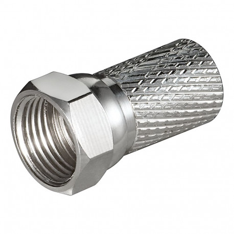 F-plug, length 20mm, for 7mm cable