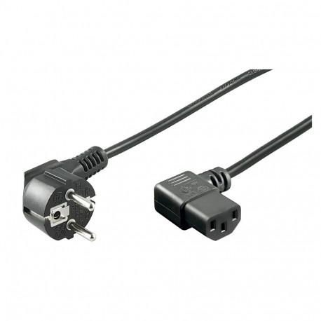 Power Cord 2.0m, black, CEE 7/7 angle - C13 angle
