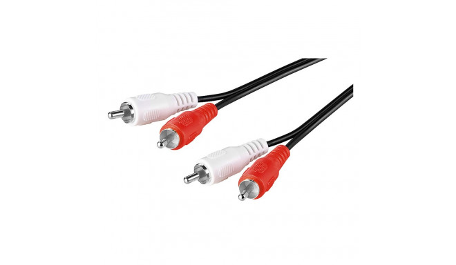 2xRCA kaabel 1.5m, must