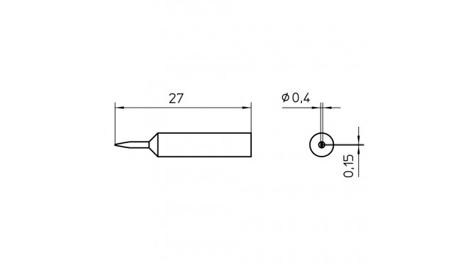 XNT 1SC SOLDERING TIP 0.4X0.15MM