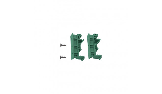 DIN-rail mounting clips, 35 mm, 2 DIN-rail plates with 4 screws