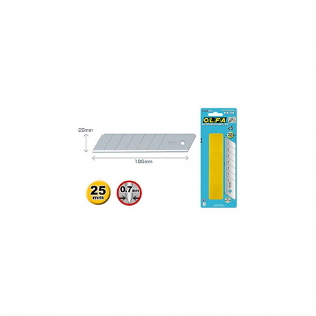 OLFA HB-5B Extra Heavy-Duty Snap-off Blade, 5pcs (25mm)
