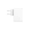 Baseus Travel Charger GaN5 Pro Quick wall charger C+U, PD3.0, QC4.0 +, AFC, 100W EU White (CCGP09020