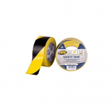 Ohutusteip koll/must 50mmx33m