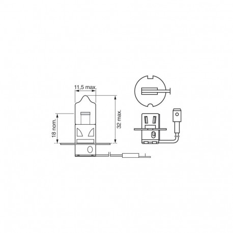 Bosch H3 12V 55W Pure Light kartong 1tk