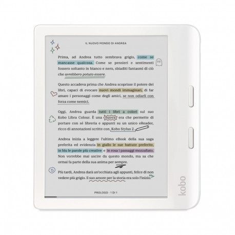 Rakuten Kobo Libra Colour e-raamatulugeja puuteekraan 32 GB Wi-Fi valge