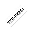 BROTHER TZEFX251 tape 24mm 8m white black laminiert for cabel + Rohrmarkierungen