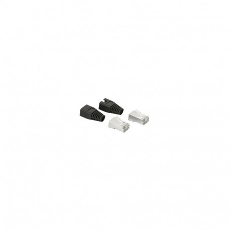 Pistik RJ45 CAT5 STP 8-pin + Murdumiskaitse CAT5 pistikule - komplekt (2x pistik + kaitse) 8p8c