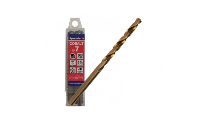 SPECIALIST+ metal drill COBALT, 7 mm, 10 pcs.