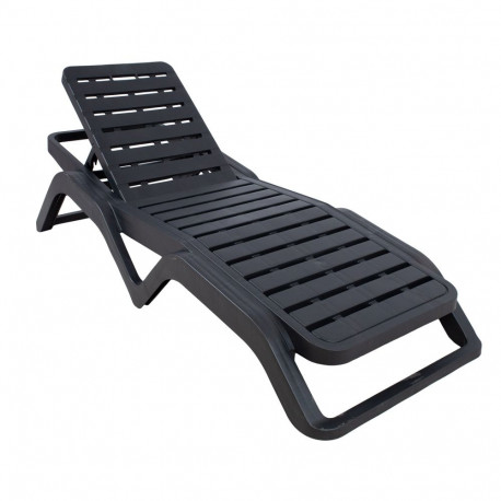 Deck chair SCIROCCO, dark grey