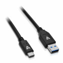 USB A - USB C Kaabel V7 V7U3.1AC-1M-BLK-1E   Must