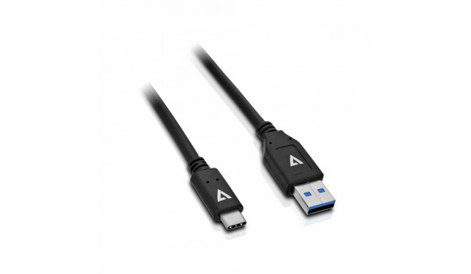 USB A - USB-C Kaabel V7 V7U2C-1M-BLK-1N Must 1 m