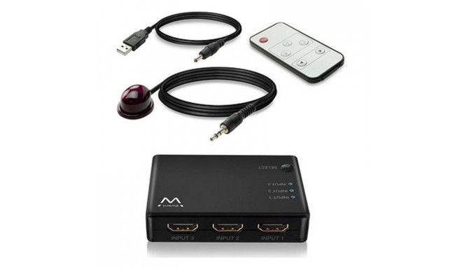 AV Adapteris/Konvertētājs Ewent EW3730 HDMI 4K Melns