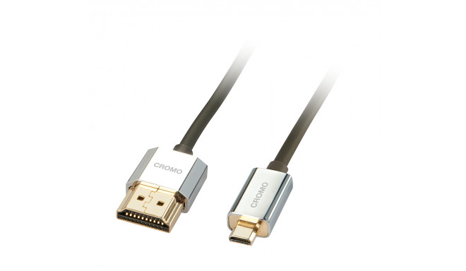 Lindy 2m CROMO Slim High Speed HDMI to Micro HDMI Cable with Ethernet