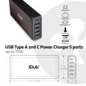 CLUB3D USB Type A and C Power Charger, 5 ports up to 111W