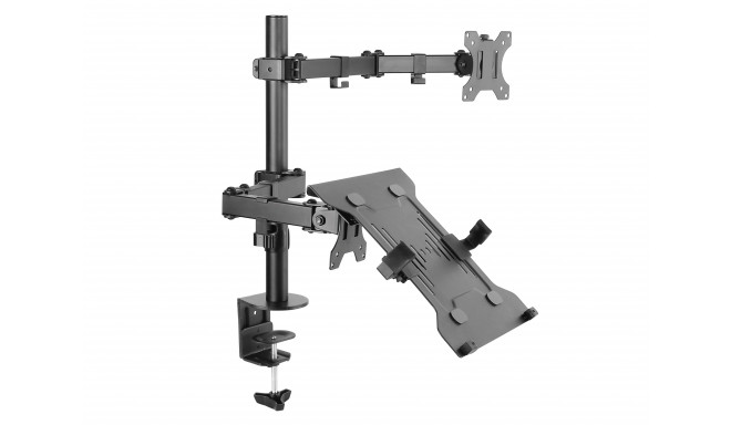 Equip 13&quot;-32&quot; Articulating Dual Arm Monitor Laptop Desk Mount Bracket