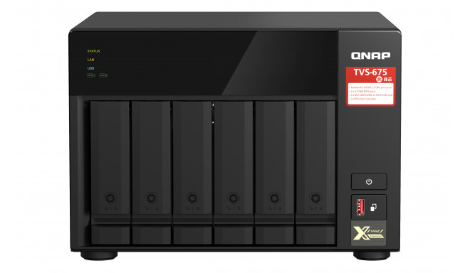 QNAP TVS-675 NAS Tower Ethernet LAN Black KX-U6580
