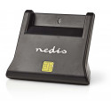 Nedis smart card reader USB 2.0, black