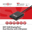 CLUB3D Multi Stream Transport Hub DisplayPort 1.2 Dual Monitor