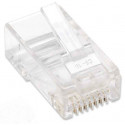 Intellinet RJ45 Modular Plugs, Cat5e, UTP, 2-prong, for stranded wire, 15 µ gold plated contacts, 10