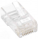 Intellinet RJ45 Modular Plugs, Cat5e, UTP, 3-prong, for solid wire, 15 µ gold plated contacts, 100 p