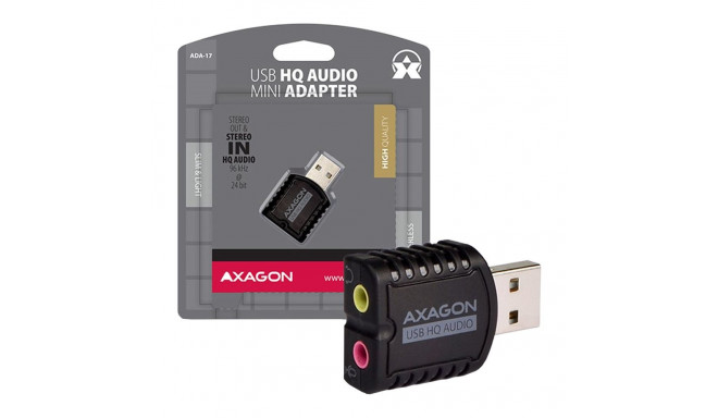 AXAGON ADA-17 USB2.0 - Stereo HQ Audio Mini Adapter 24bit 96kHz