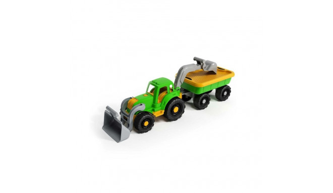 EARTHMOVING TRACTOR WITH TRAILER