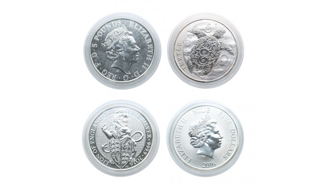 LINDNER Coin Capsules d39 mm (for 2oz UK Queen's Beast silver coins)