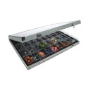SAFE Aluminum Display Case 45 Compartments - 5877 - H45 mm