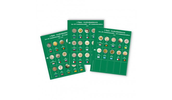 SAFE Premium mündialbum 2€ - köide 3-5 lisalehed