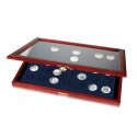SAFE Wooden Display Case for 35 Coins up to 33mm diameter
